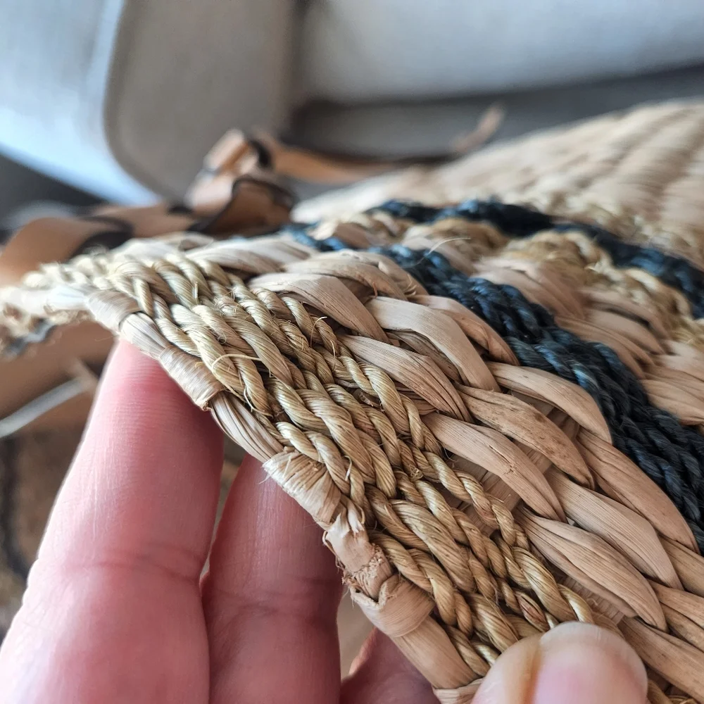 Ulla Johnson Tan and Black Woven Tote - Picture 10 of 11